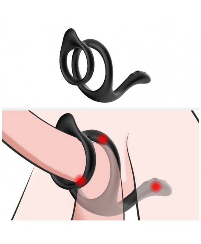 ARMONY - TAIL DOUBLE ANAL RING BLACK 3