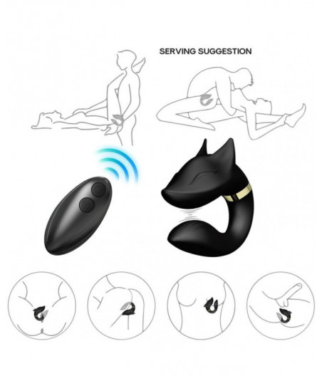 ARMONY - FOX VIBRATOR FOR COUPLES REMOTE CONTROL BLACK