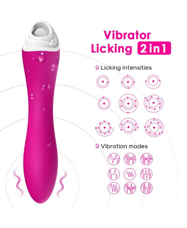 ARMONY - FAIRYLAND LICKING VIBRATING CLIT ir VIBRATOR FUCSIA 2