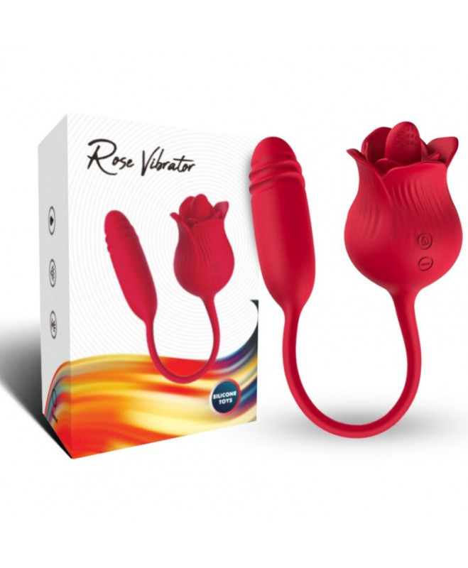 HARMONY - ROSE LIP LICKING VIBRATING CLIT ir VIBRATOR RED