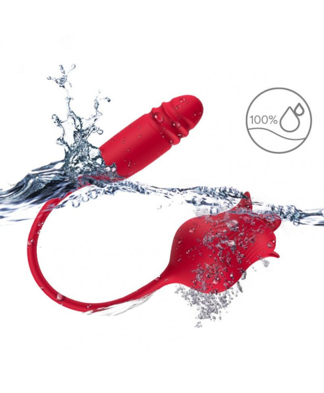 HARMONY - ROSE LIP LICKING VIBRATING CLIT ir VIBRATOR RED 3