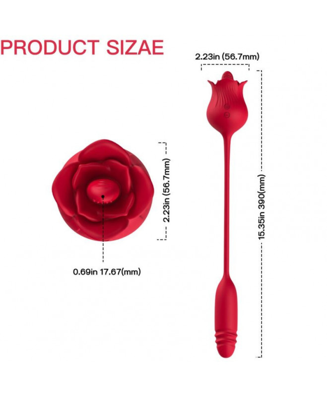 HARMONY - ROSE LIP LICKING VIBRATING CLIT ir VIBRATOR RED 4