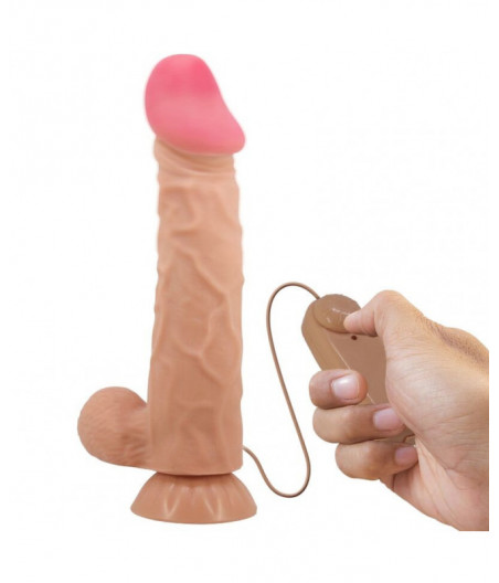 PRETTY LOVE - SLIDING SKIN SERIES REALISTIC DILDO WITH SLIDING SKIN SUCTION CUP FLESH 24 CM