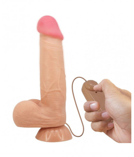 PRETTY LOVE - SLIDING SKIN SERIES REALISTIC DILDO WITH SLIDING SKIN SUCTION CUP FLESH 21.8 CM