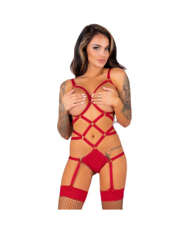 LIVCO CORSETTI FASHION - THIARA LC 20213 SET BODY + KOJINĖS RED S/M