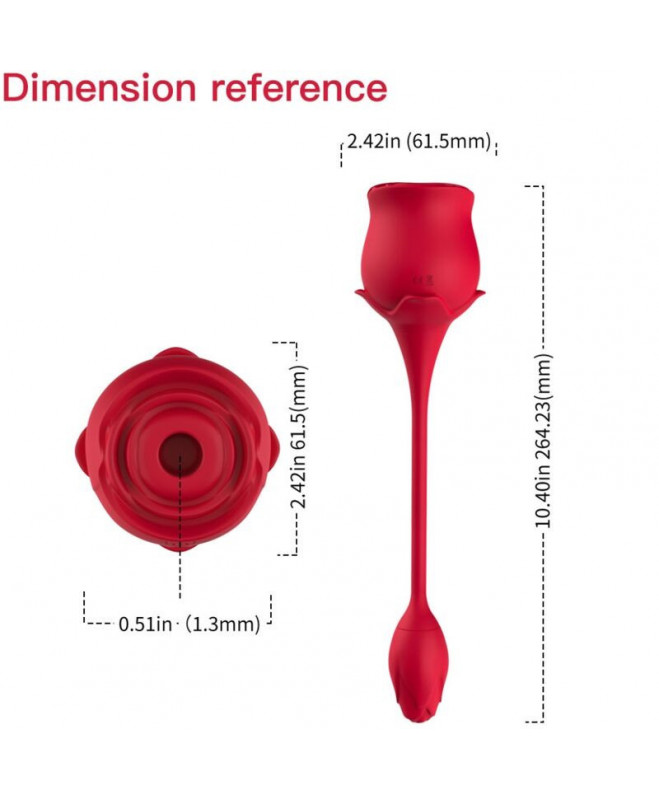 HARMONY – ROSE LICKING VIBRATING THE CLIT and VIBRATOR 10 MODES RED 4