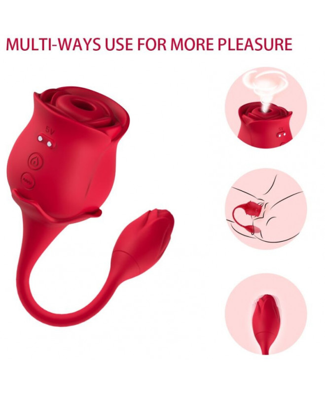 HARMONY – ROSE LICKING VIBRATING THE CLIT and VIBRATOR 10 MODES RED 5