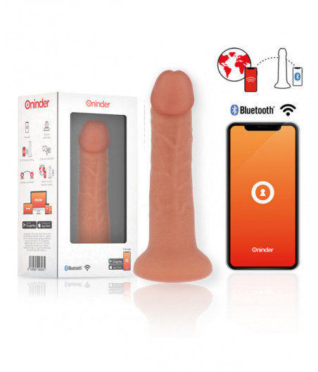 ONINDER - SMALL BOGOTÁ VIBRATOR DILDO 9 SPEEDS NATURAL 17.5 CM X 4 CM - FREE APP