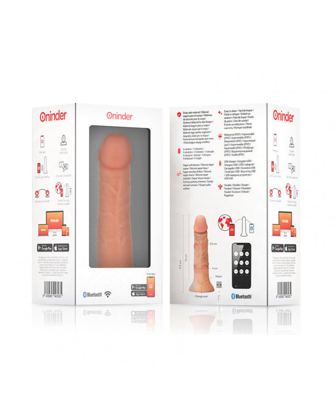 ONINDER – MAŽAS BOGOTÃÂ VIBRATORIAUS DILDO 9 GEIČIŲ NATURAL 22 CM -O- 4,5 CM - NEMOKAMA PROGRAMĖ 8