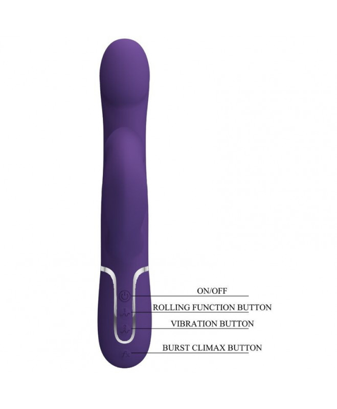 PRETTY LOVE – ZALIN RABBIT VIBRATOR PEARLS 4 IN 1 PURPLE 9