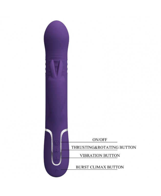 PRETTY LOVE - COALE RABBIT VIBRATOR 4 IN 1 PURPLE 8