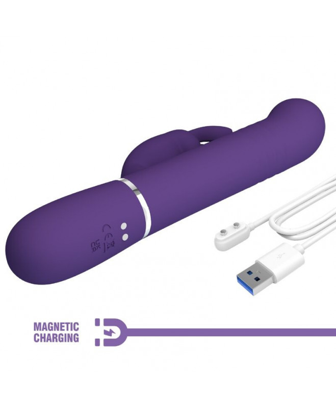 PRETTY LOVE - COALE RABBIT VIBRATOR 4 IN 1 PURPLE 9