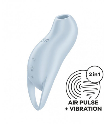 SATISFYER - POCKET PRO 1 CLITORIS STIMULATOR LIGHT BLUE