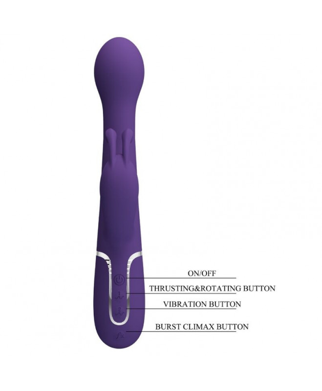 PRETTY LOVE – DEJON RABBIT VIBRATOR 3 IN 1 DAUGIAFUNKCIJA PURPLE 9