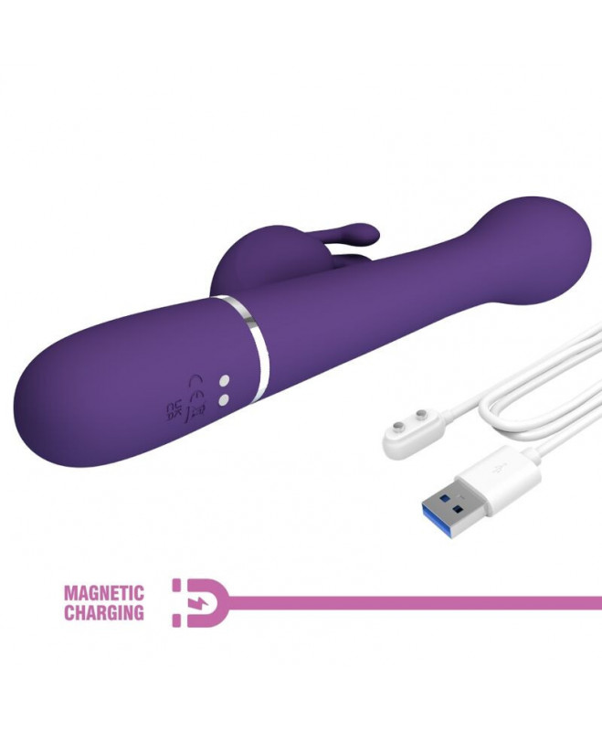 PRETTY LOVE – DEJON RABBIT VIBRATOR 3 IN 1 DAUGIAFUNKCIJA PURPLE 10