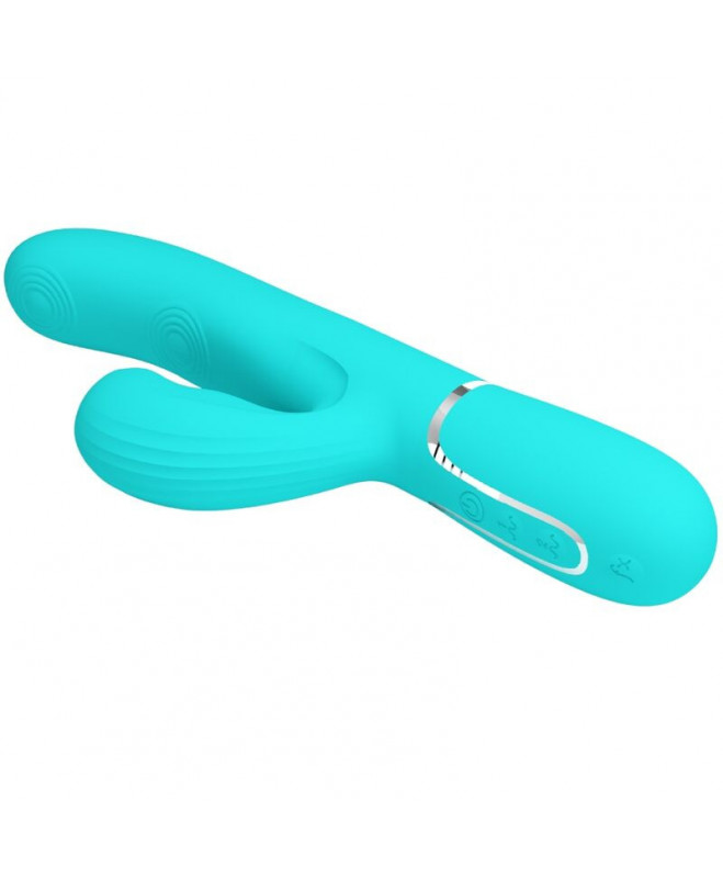 PRETTY LOVE – PERLITA MULTIFUNCTION 3 viename G-TAŠKO VIBRATORIAUS AQUA GREEN 5