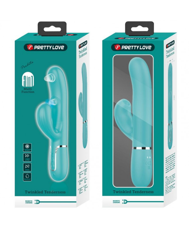 PRETTY LOVE – PERLITA MULTIFUNCTION 3 viename G-TAŠKO VIBRATORIAUS AQUA GREEN 11